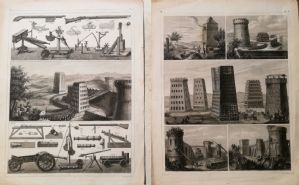 Due stampe da libri tecnici raffiguranti ogni uno cm.24 x 31